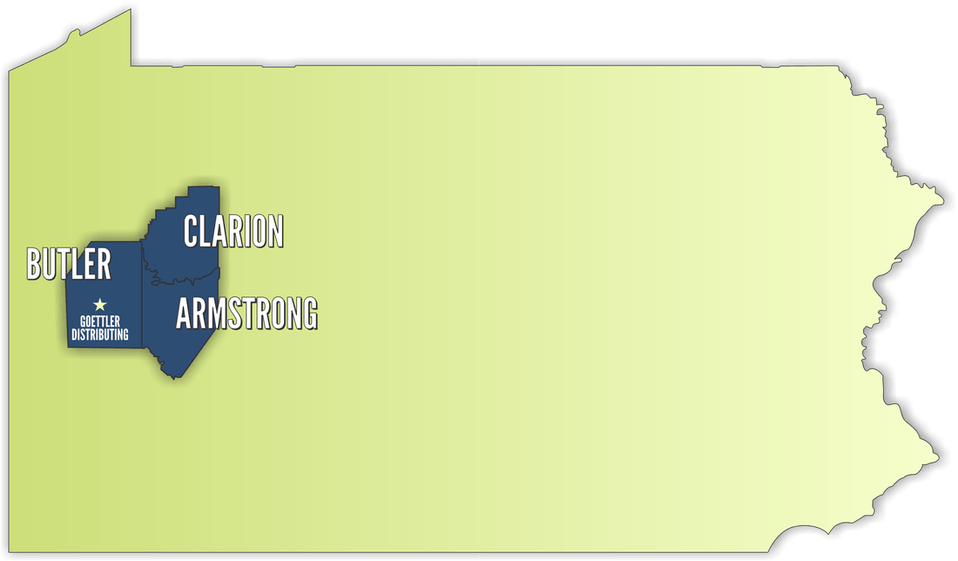 Sales Region — Butler, PA — Goettler Distributing Inc. Sales Region — Butler, PA — Goettler Distributing Inc.