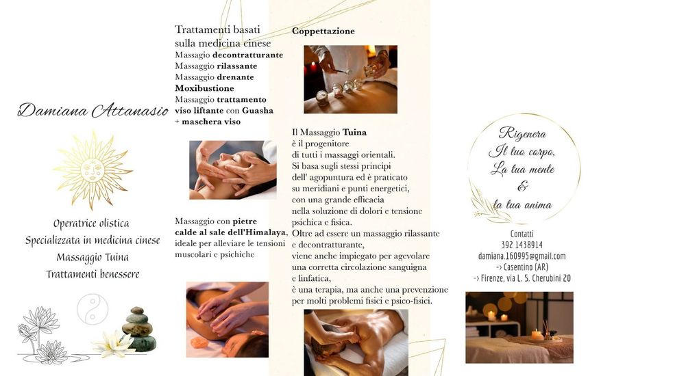 Elegante set di partecipazioni di nozze beige e oro con dettagli floreali e informazioni sul menù.