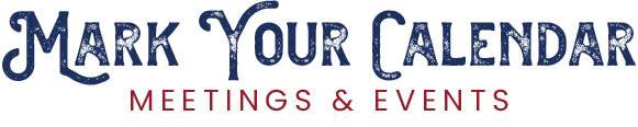 A logo for mark your calendar meetings and events