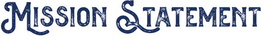 The word mission statement is written in blue on a white background