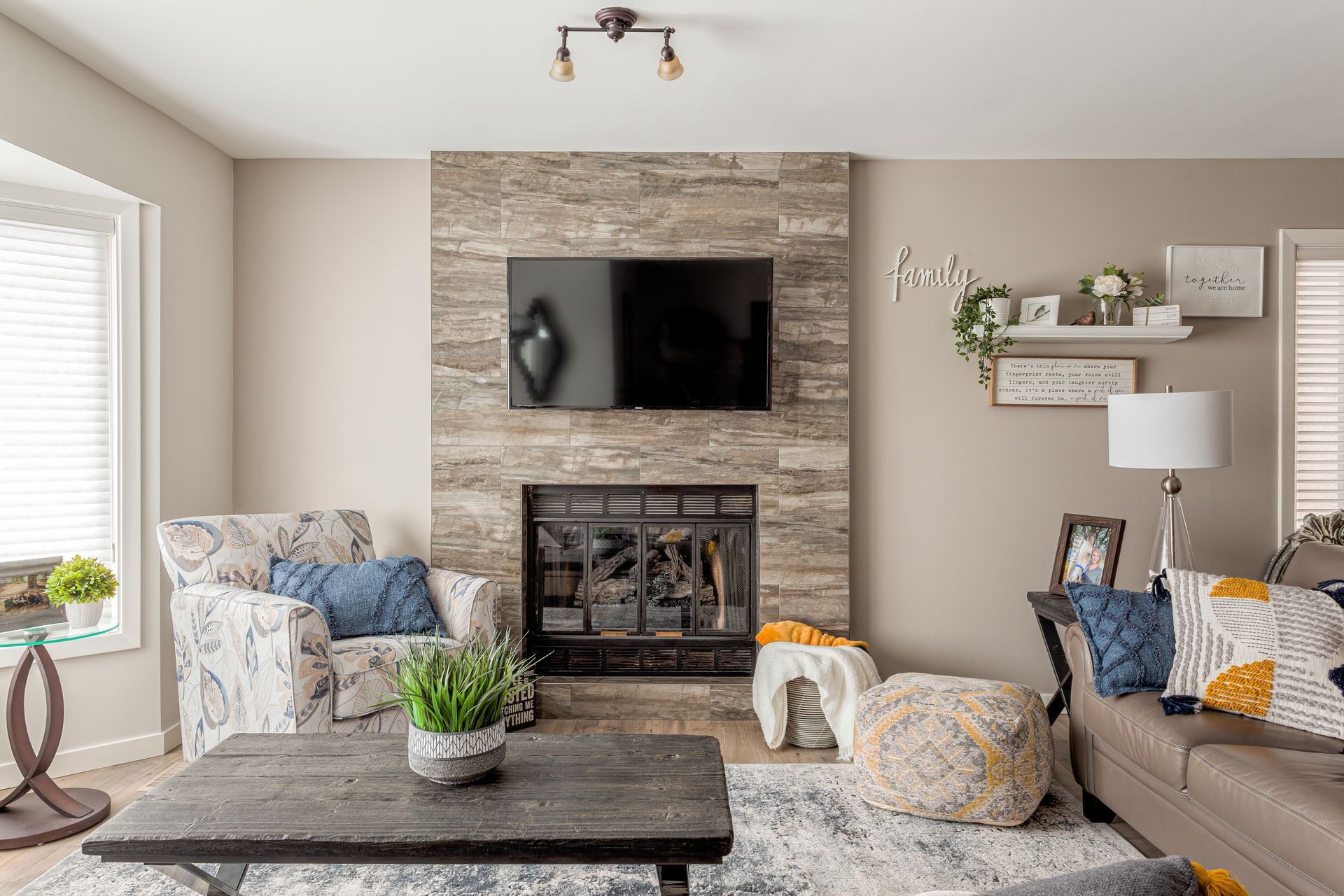 Tidal cove fireplace