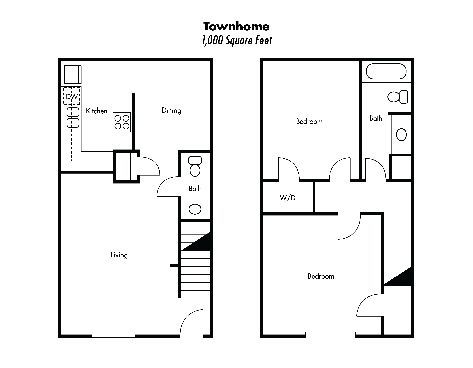 Townhome | 2 Bed | 2 Bath