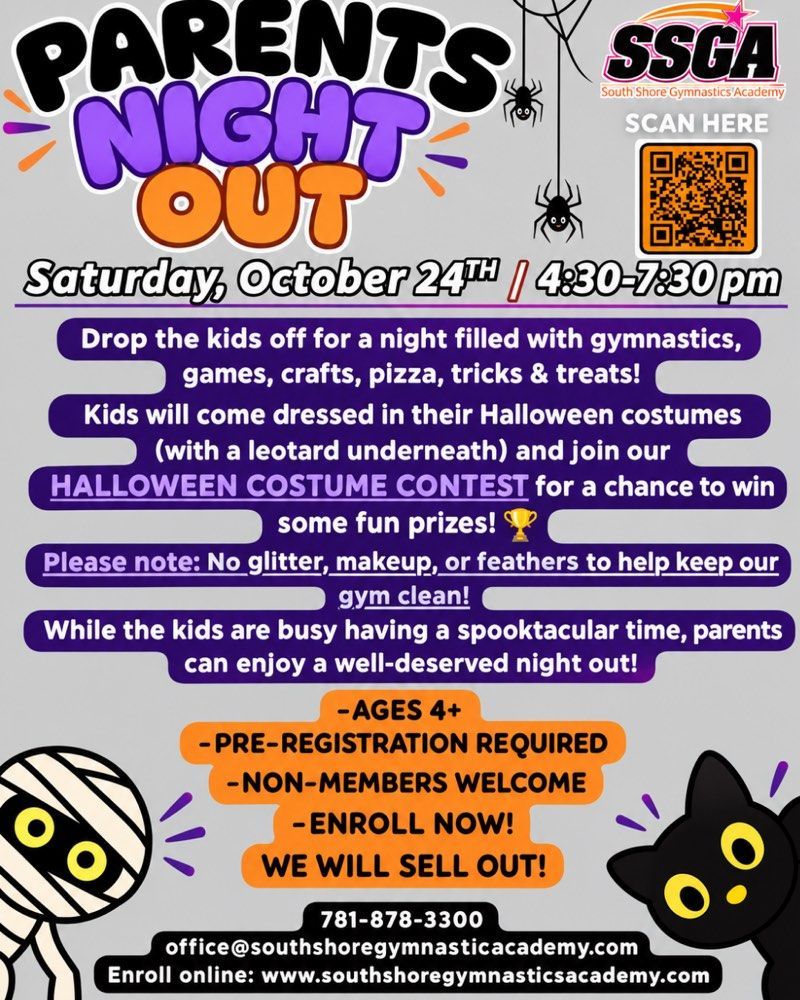 Gymnastics Halloween Party poster