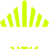 Yellow geometric crown over the letters "RTC", logo for RISE Training Club in Highland, MI