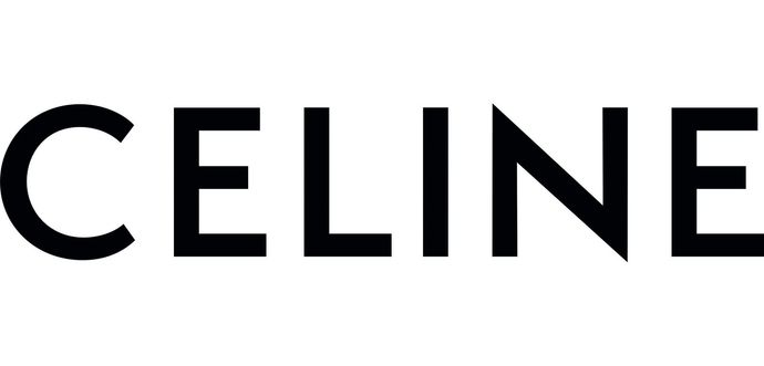 Logo Celine in testo nero su sfondo bianco