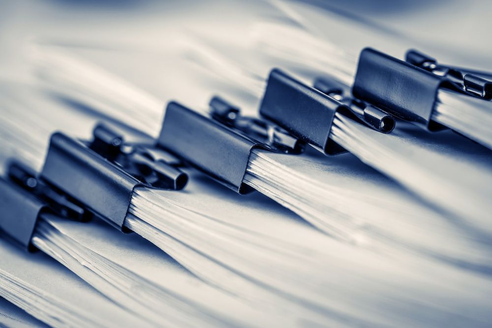 Stacking Of Documents With Paper Clips — Typesetting in Dubbo, NSW