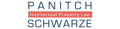 Panitch schwarze intellectual property law logo on a white background