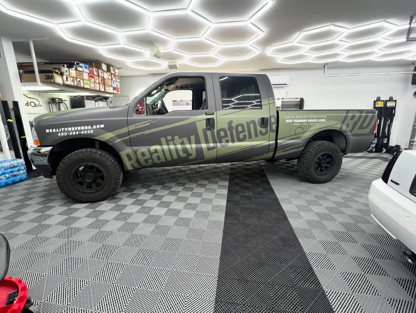 Gray pickup truck with