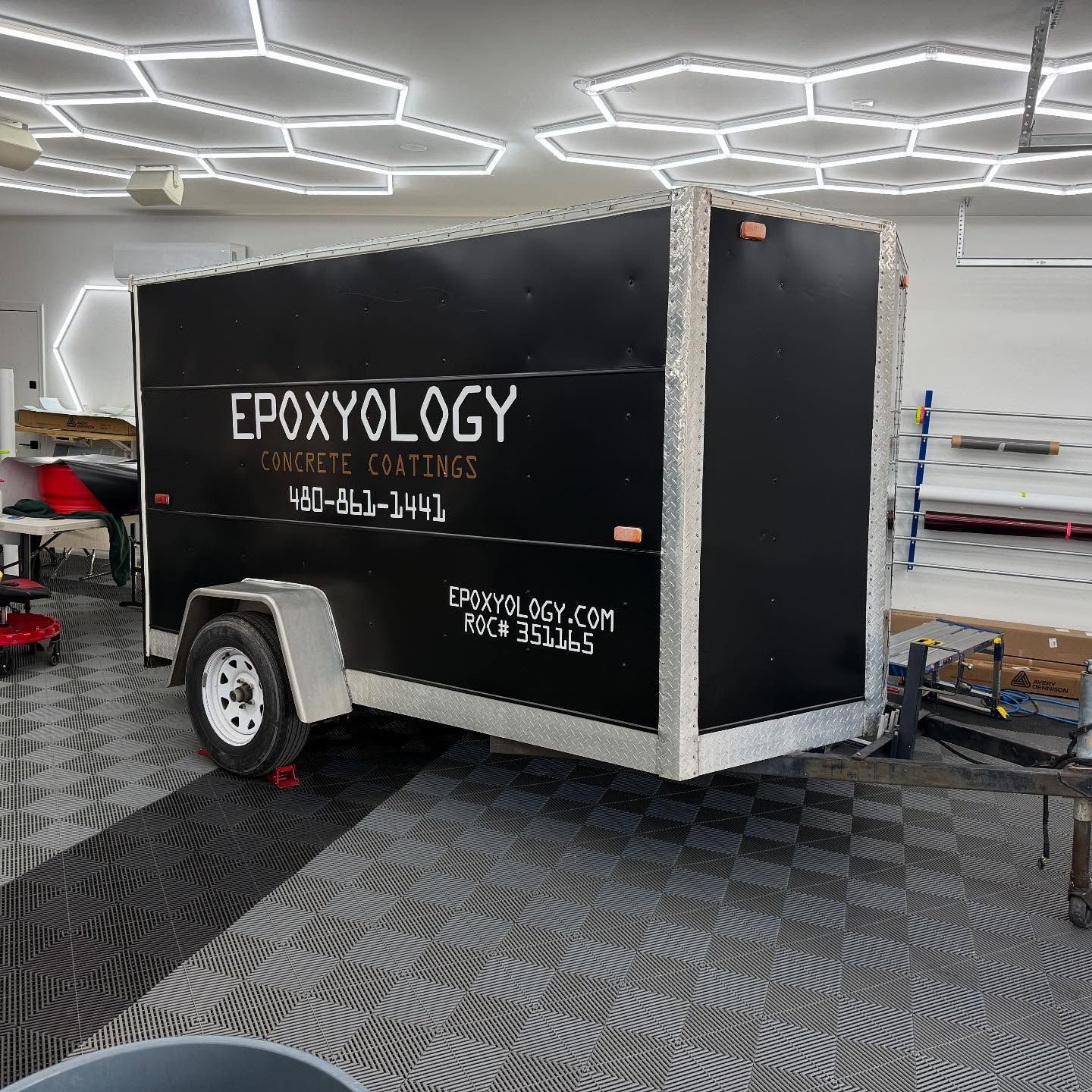 Black trailer with 