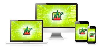 A computer monitor a laptop a phone and a tablet