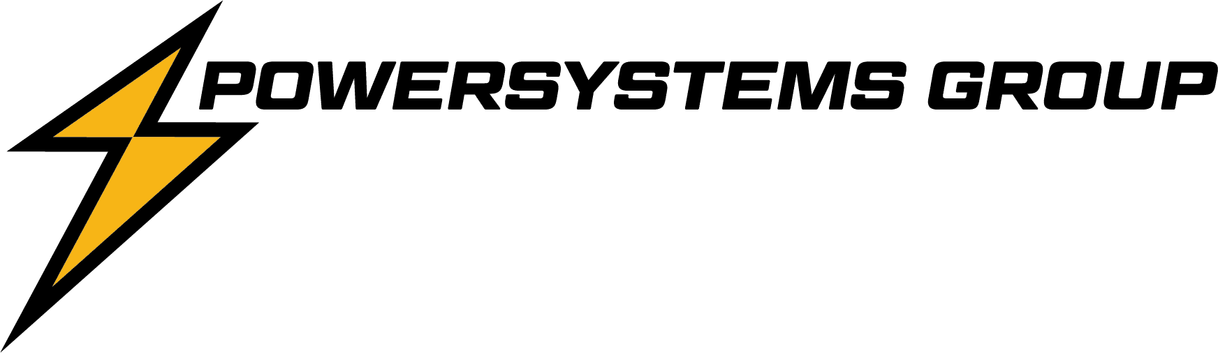 POWERSYSTEMS GROUP logo with a yellow lightning bolt on white background