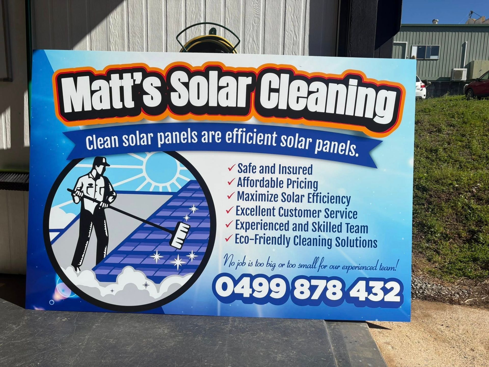 Sign for Matt's Solar Cleaning — Boss Signs & Tint in Gympie, QLD