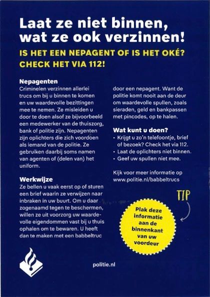 Waarschuwing Politie Huurdersplatform Woonopmaat -Juli 2026