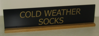 wood base engraved sign