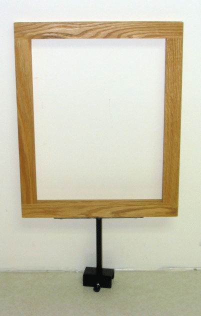 wood sign holder with metal clamp
