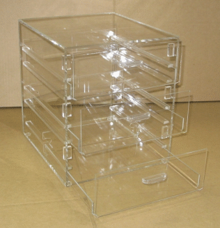 3-drawer acrylic cookie case