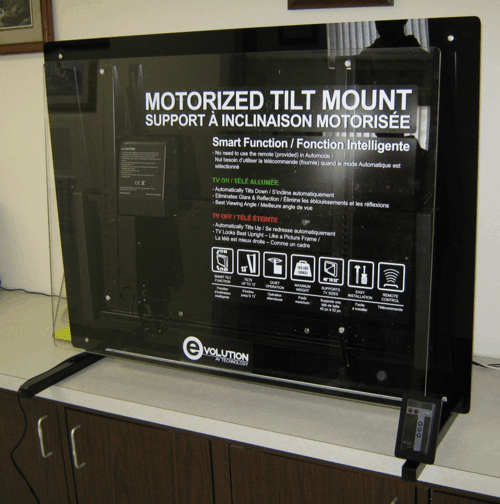 printed front tv display