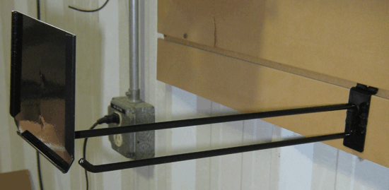 clothing accessory arm for wall