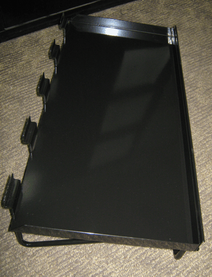 clothing shelf in black