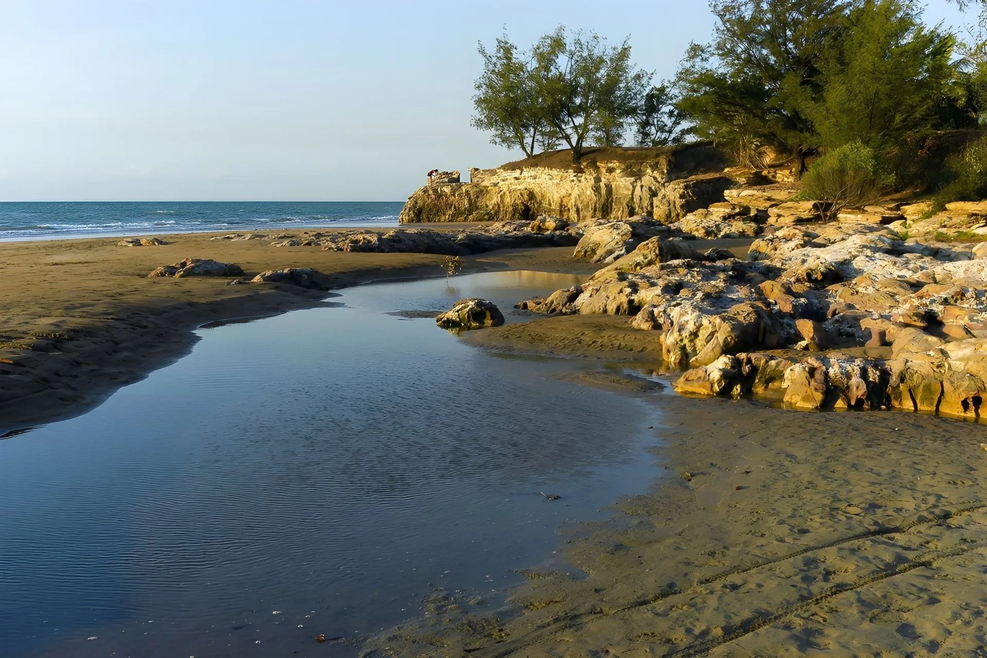 A River Runs Through a Sandy Beach Near the Ocean — Nightcliff Plumbing & Gas In Casuarina, NT
