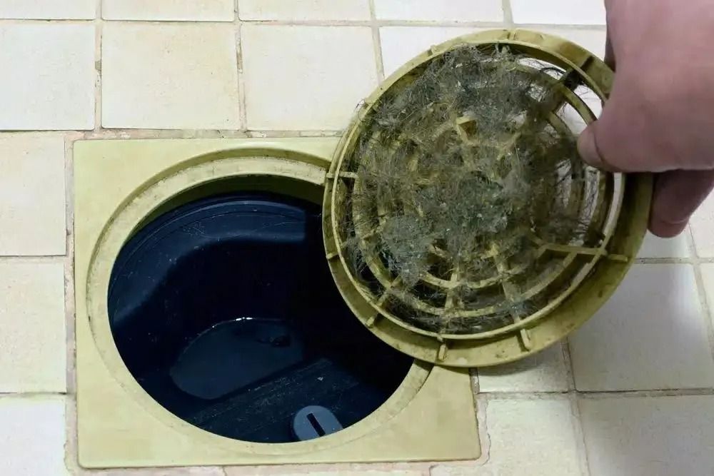 A Person is Cleaning a Drain in a Bathroom — Nightcliff Plumbing & Gas In Coconut Grove, NT