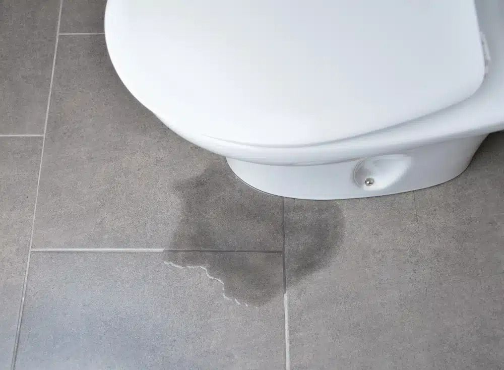 A White Toilet is Sitting on a Tiled Floor — Nightcliff Plumbing & Gas In Coconut Grove, NT