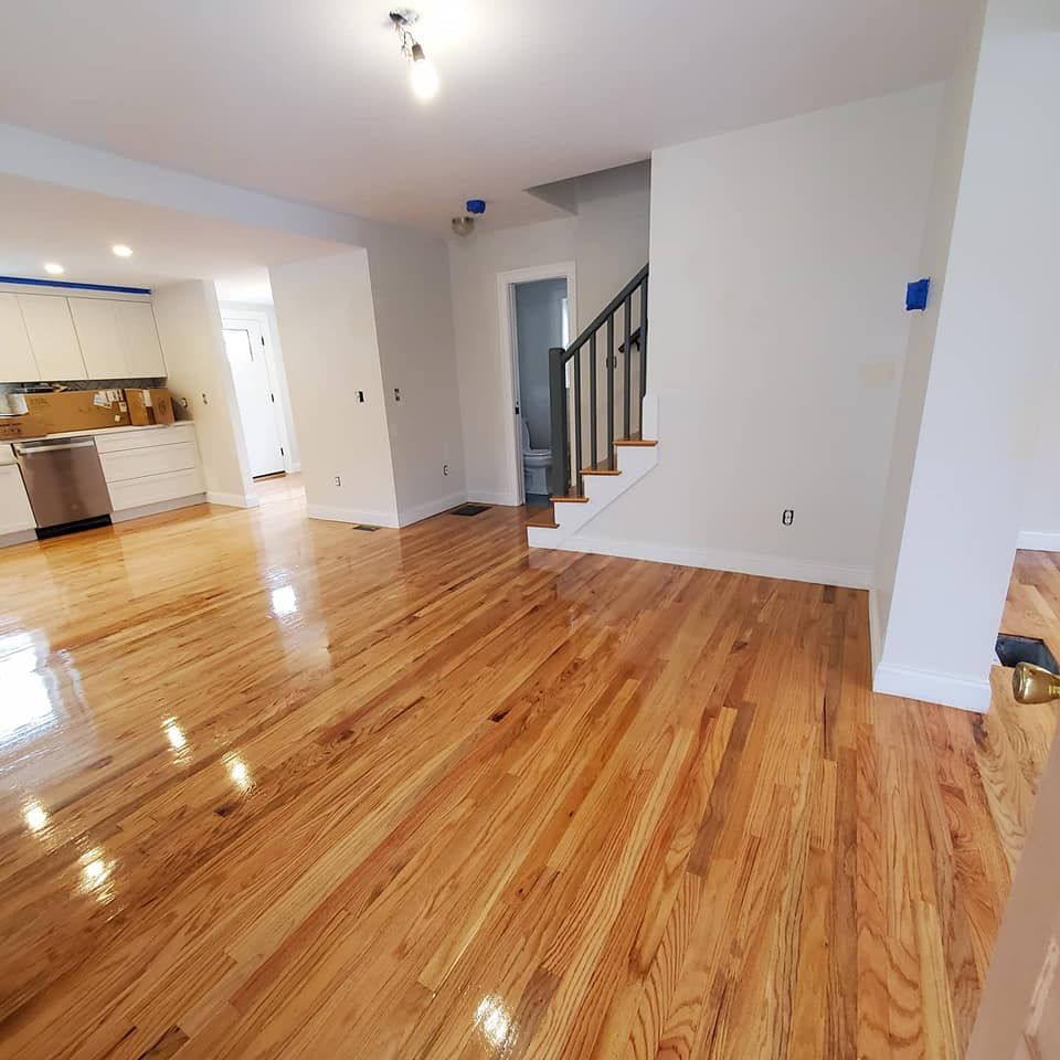 shiny hardwood floor
