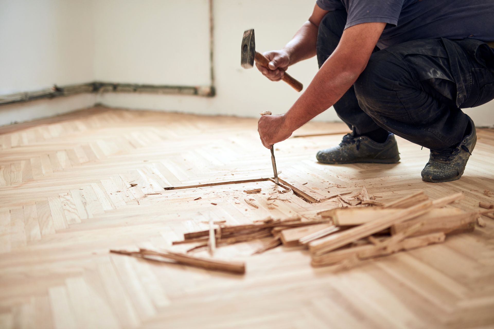 repairing house floor