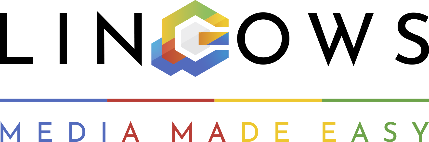 A logo for lingows media made easy