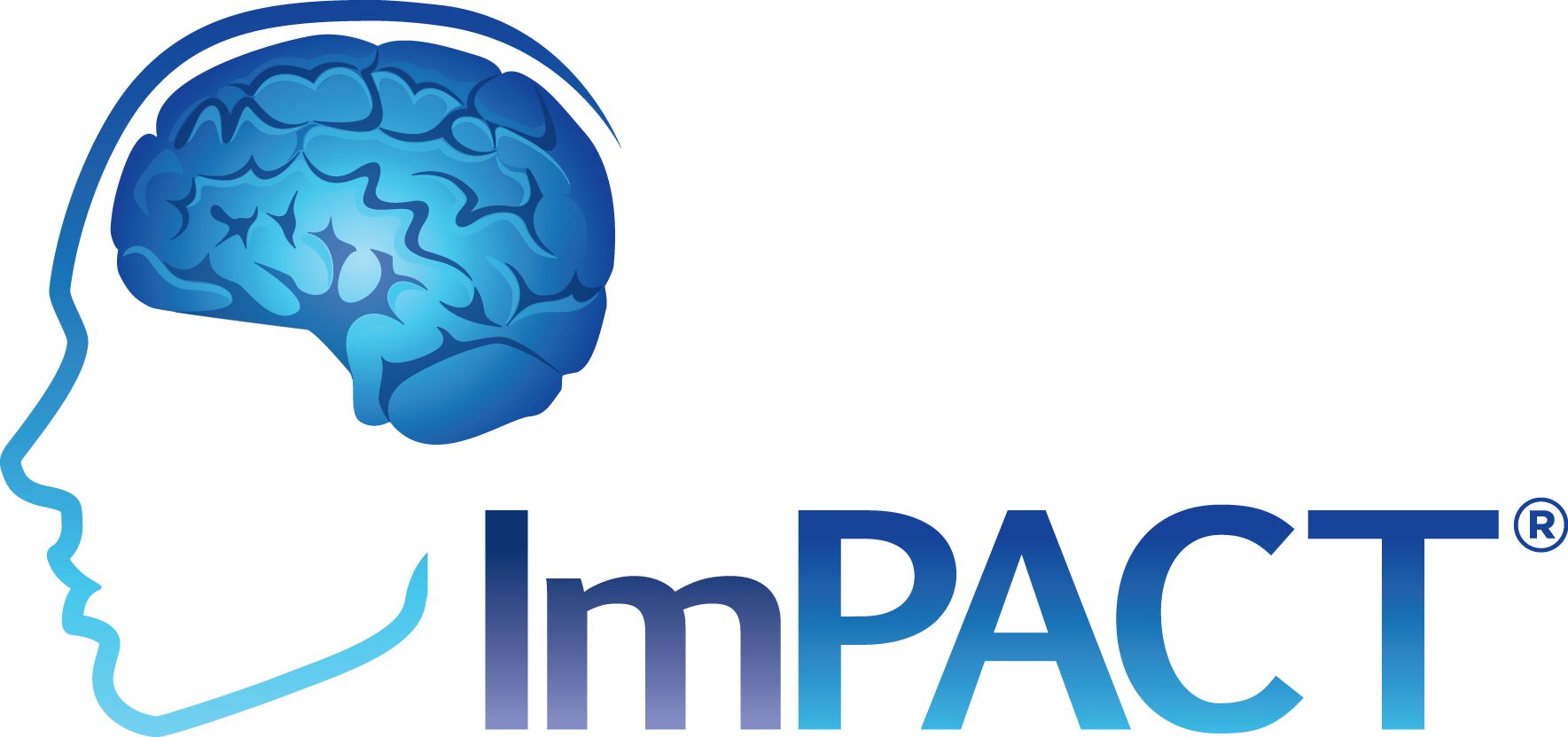 A logo for a company called impact with a brain on it.