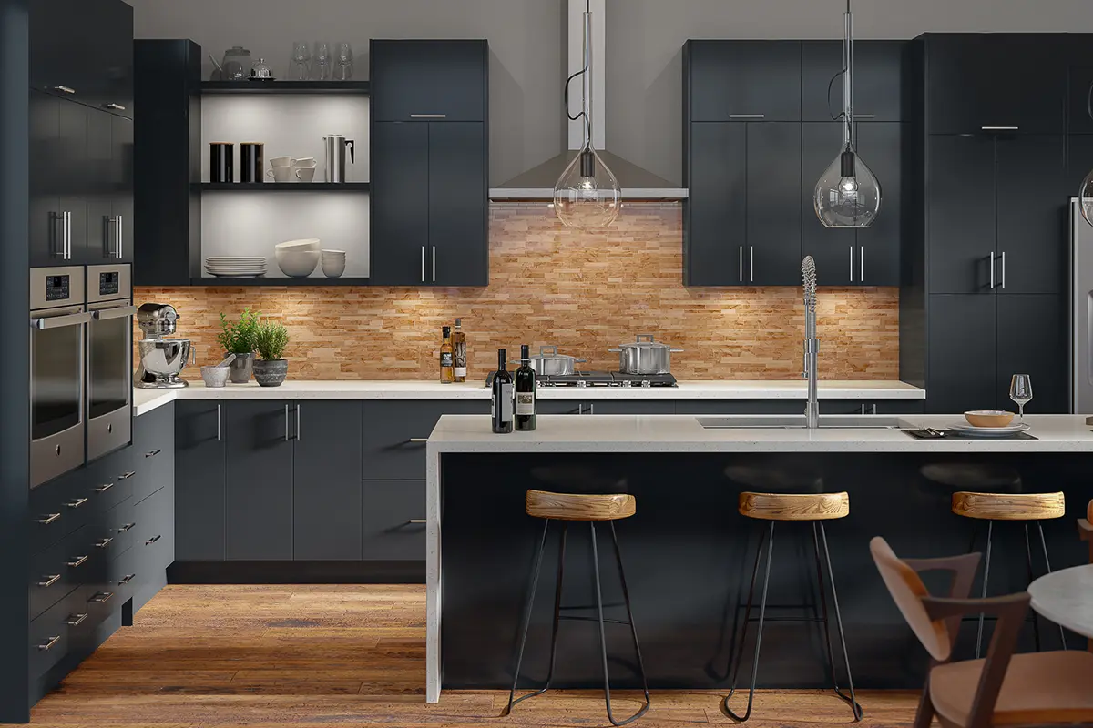 Kitchen with Countertop — Bensenville, IL — Cabinets Unlimited Inc