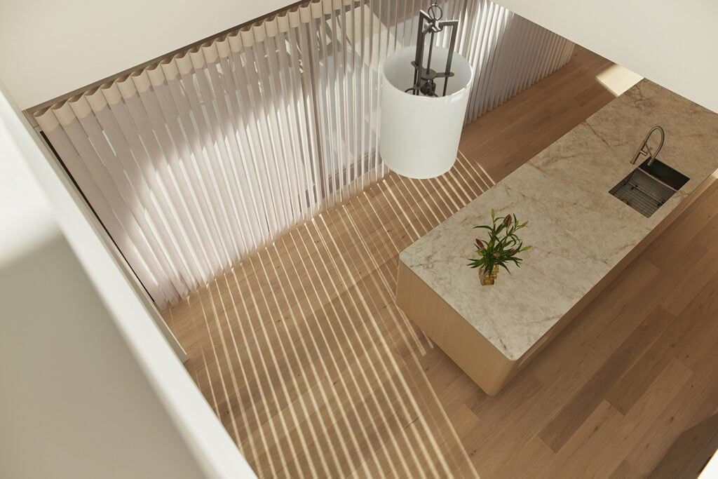 An Aerial View of a Bathroom With a Sink and a Bathtub — TT Shutters & Shading In Ballina, NSW