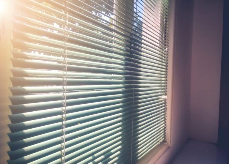 A Window With Blinds on It and Trees in the Background — TT Shutters & Shading In Evans Head, NSW
