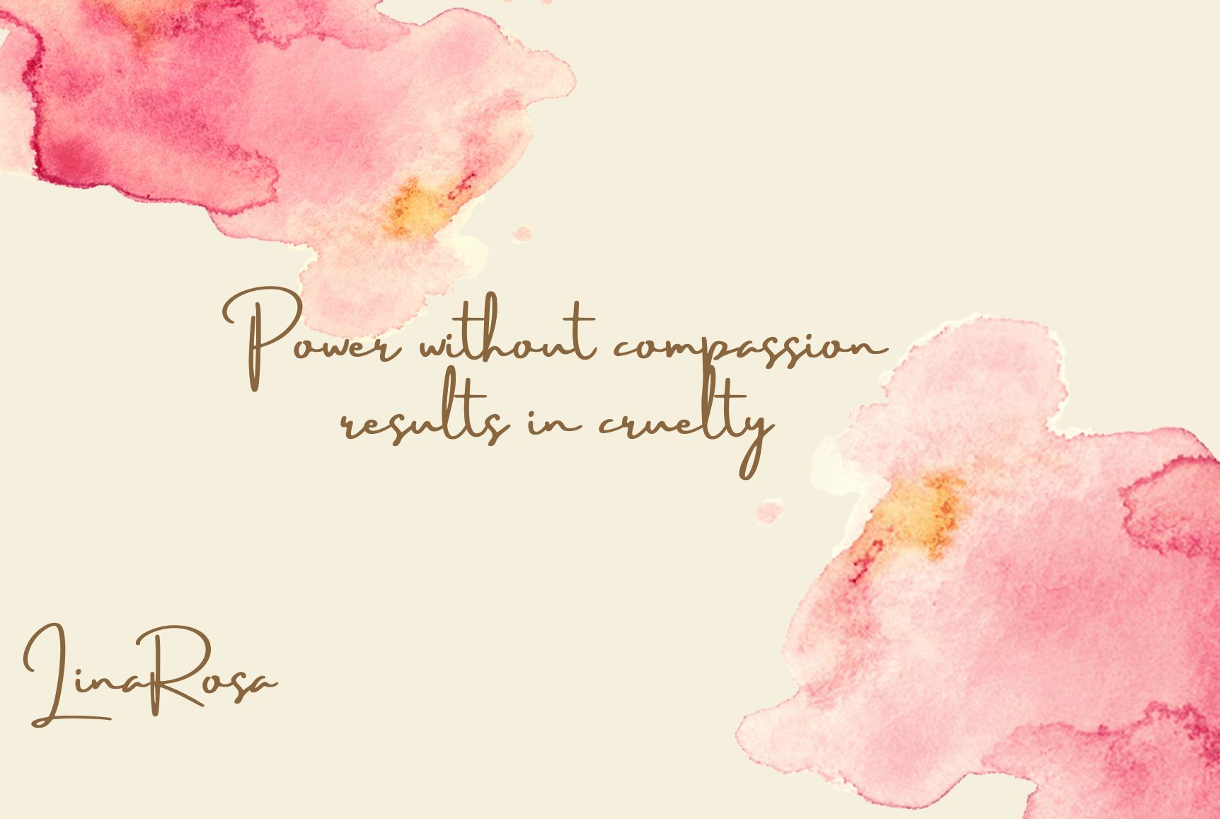 A soft watercolor background with the text: 