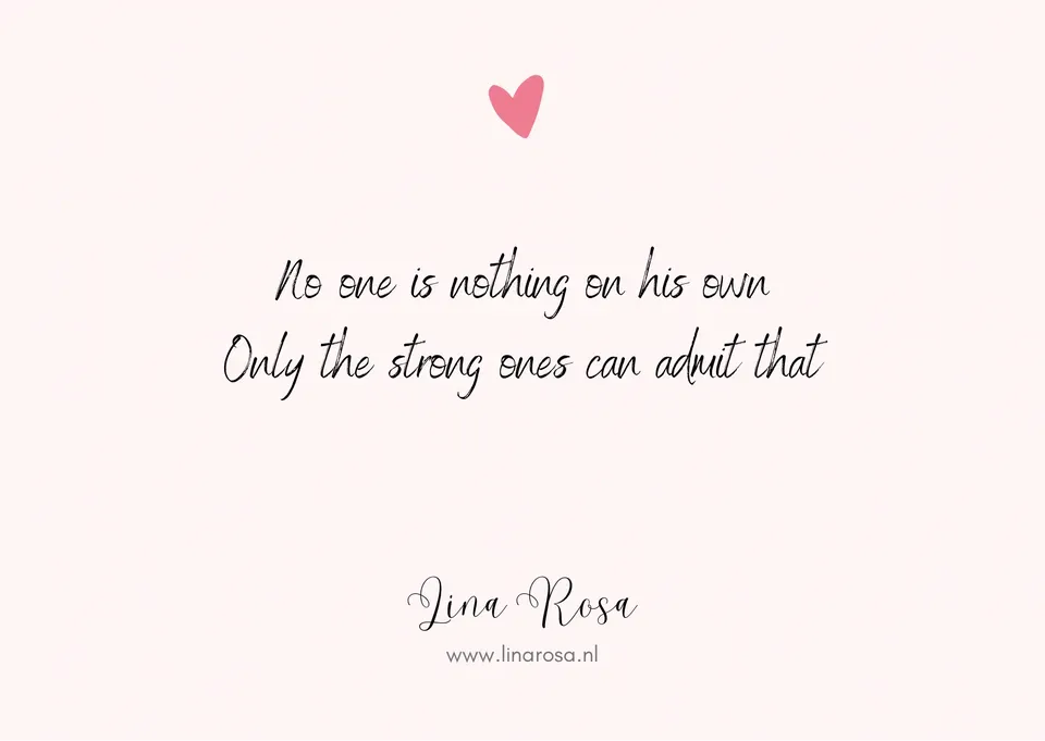 A light pink background featuring a small pink heart above the text: 