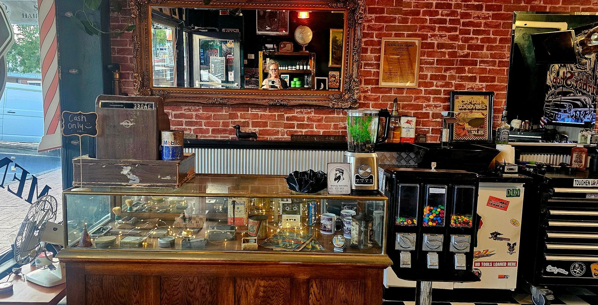 Inside a Barber Shop with A Black And White Checkered Floor — The Barber Social In Raymond Terrace, NSW