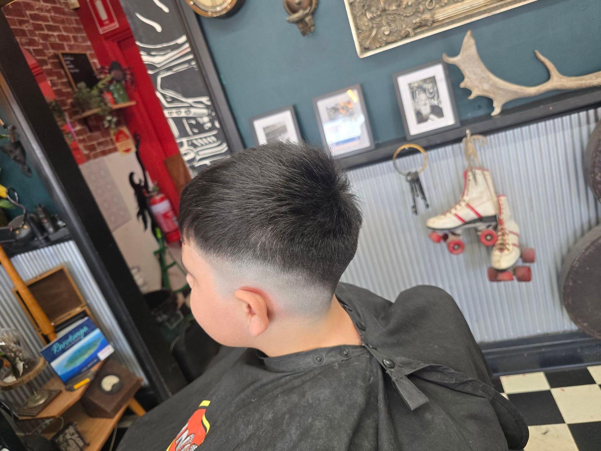 A Person Showcasing a Freshly Faded Haircut — The Barber Social In Raymond Terrace, NSW