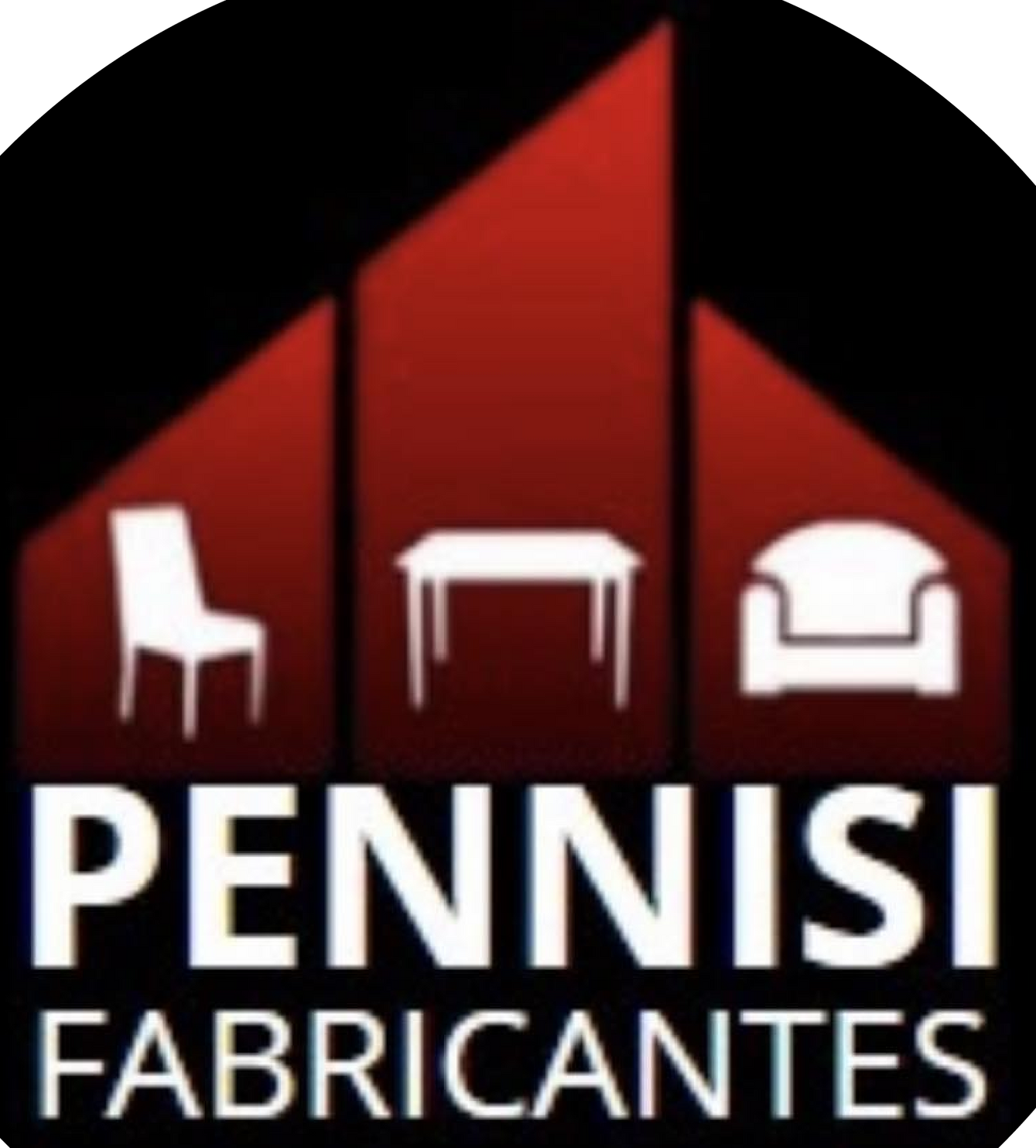 Un logotipo con paneles rojos en forma de edificio 
