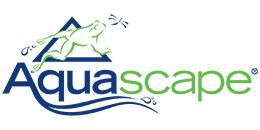 The aquascape logo shows a frog swimming in the water.