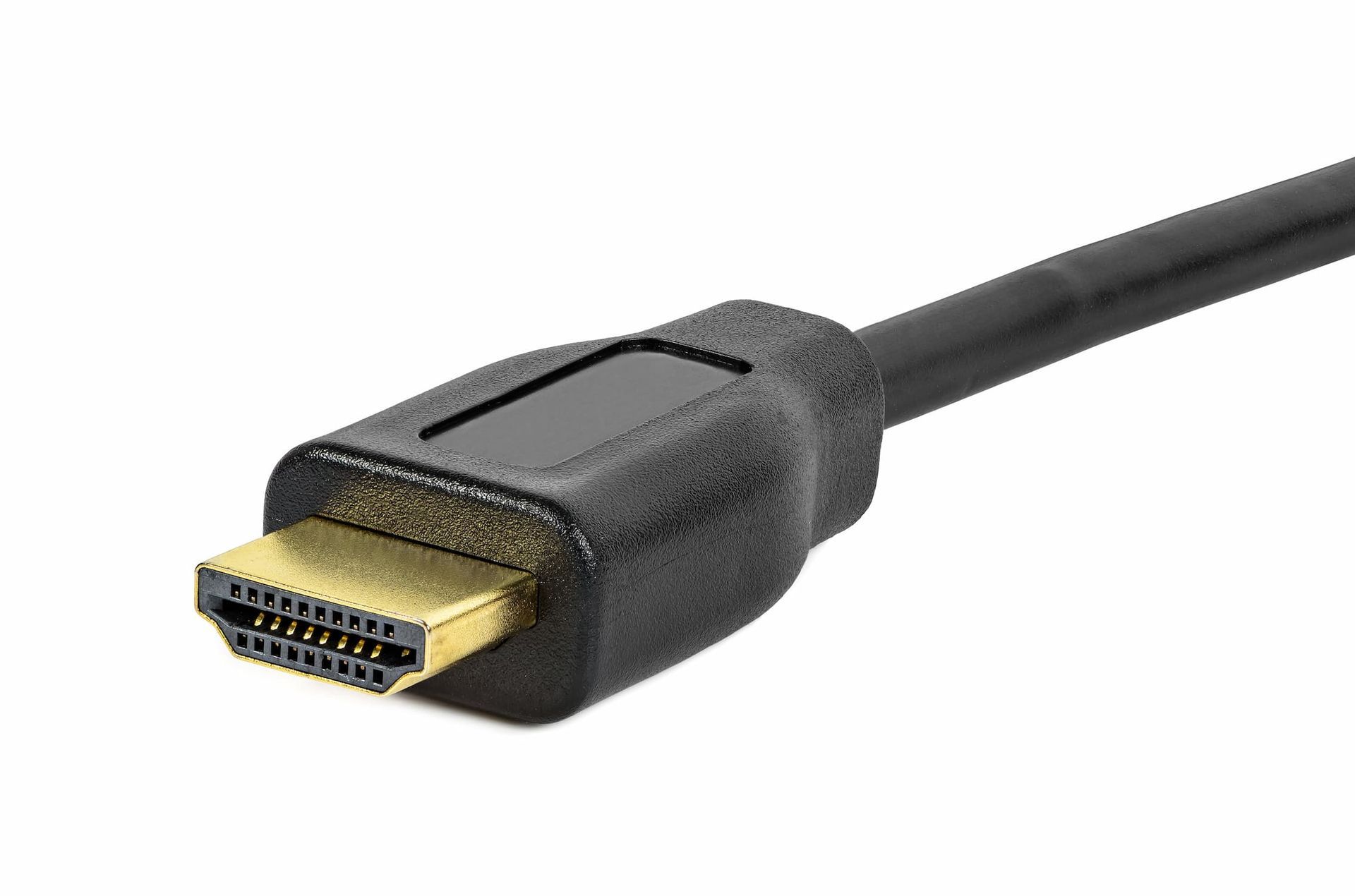 A Close Up of a HDMI Cable on a White Background — Leading Edge Computers in Forster, NSW