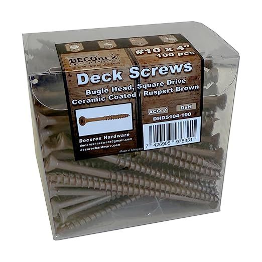 Deck screws used for building a greenhouse structure