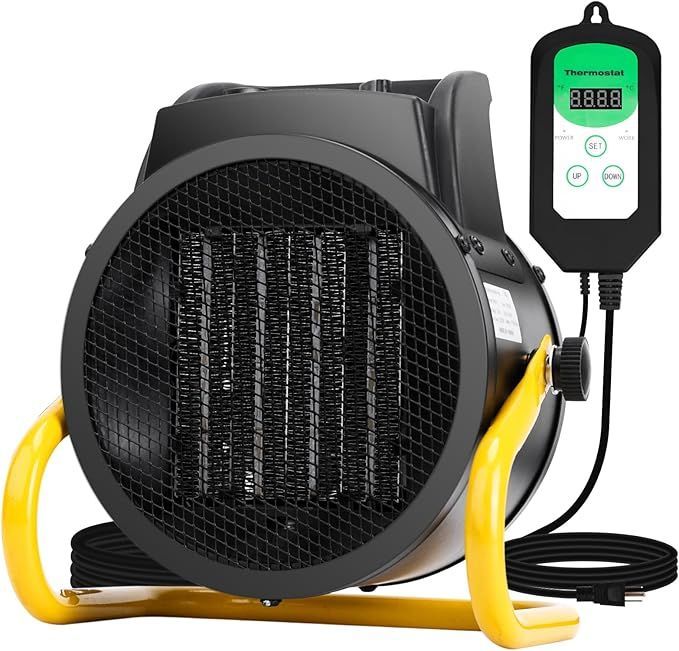 Electric heater used to keep a greenhouse warm in winter