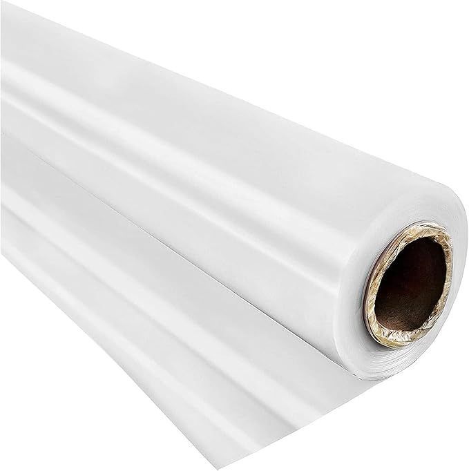 Six mil greenhouse plastic used for winter insulation