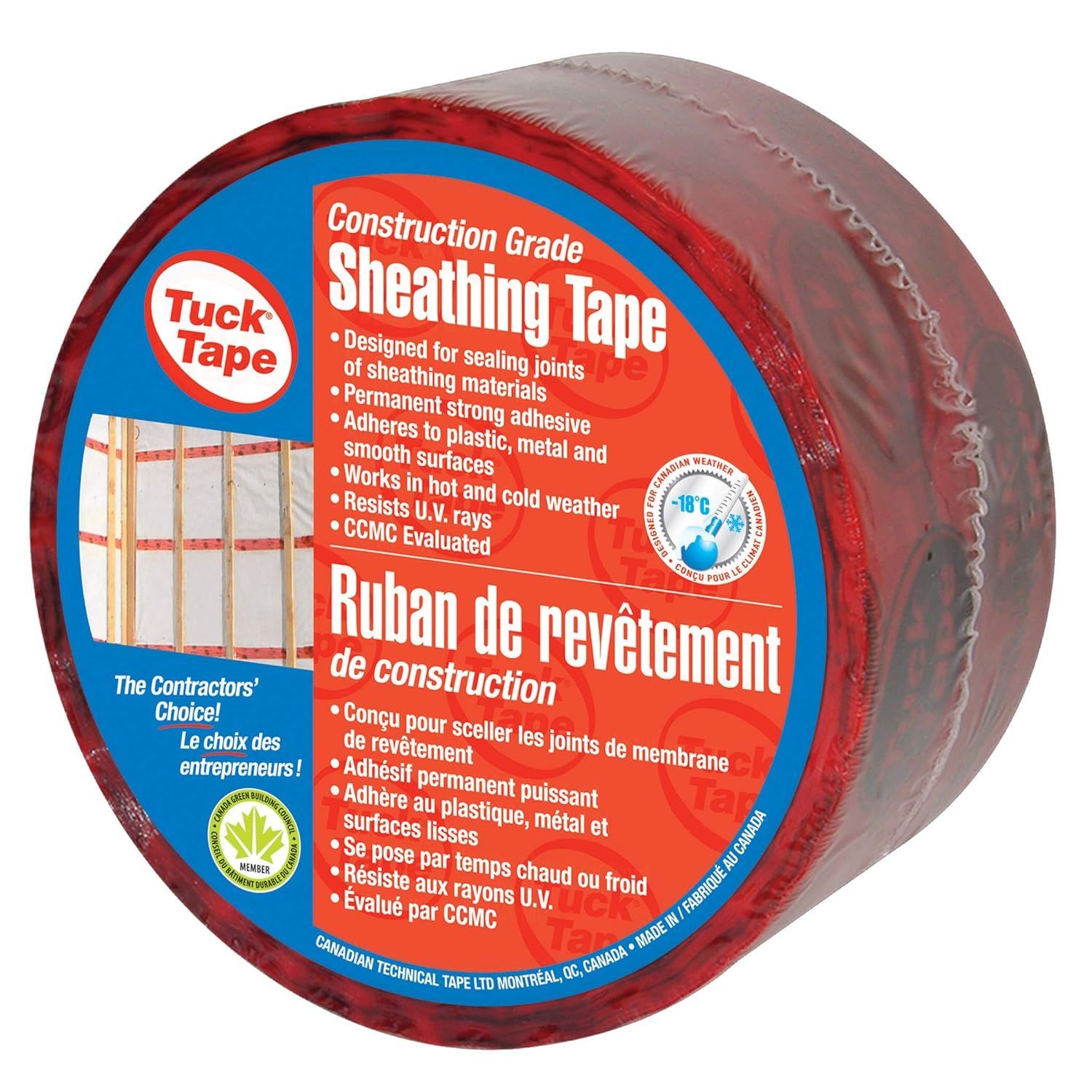 Tuck tape used to seal greenhouse joints and plastic