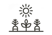 Decorative greenhouse gardening icons