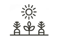 Decorative greenhouse gardening icons
