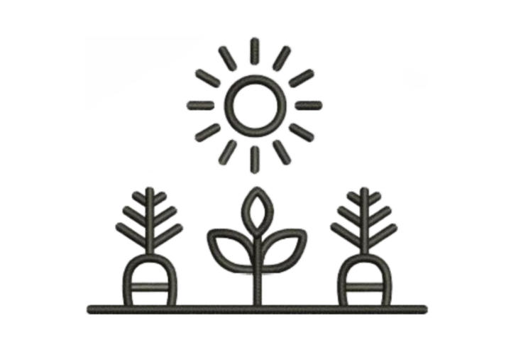 Decorative greenhouse gardening icons