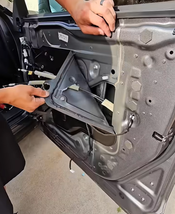 Side Window Replacement in Process