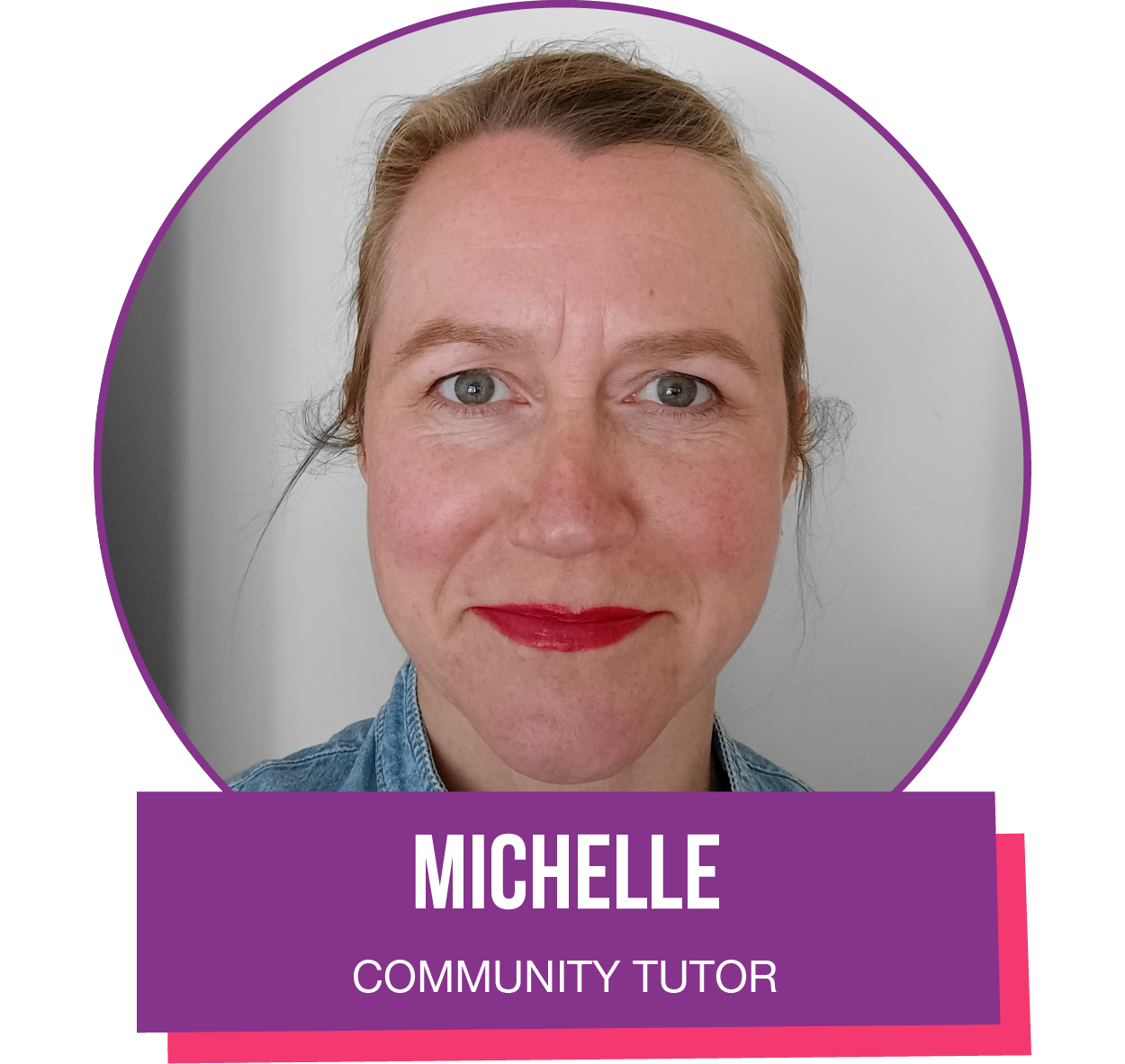 A picture of a woman with the name Michelle - community Trainer