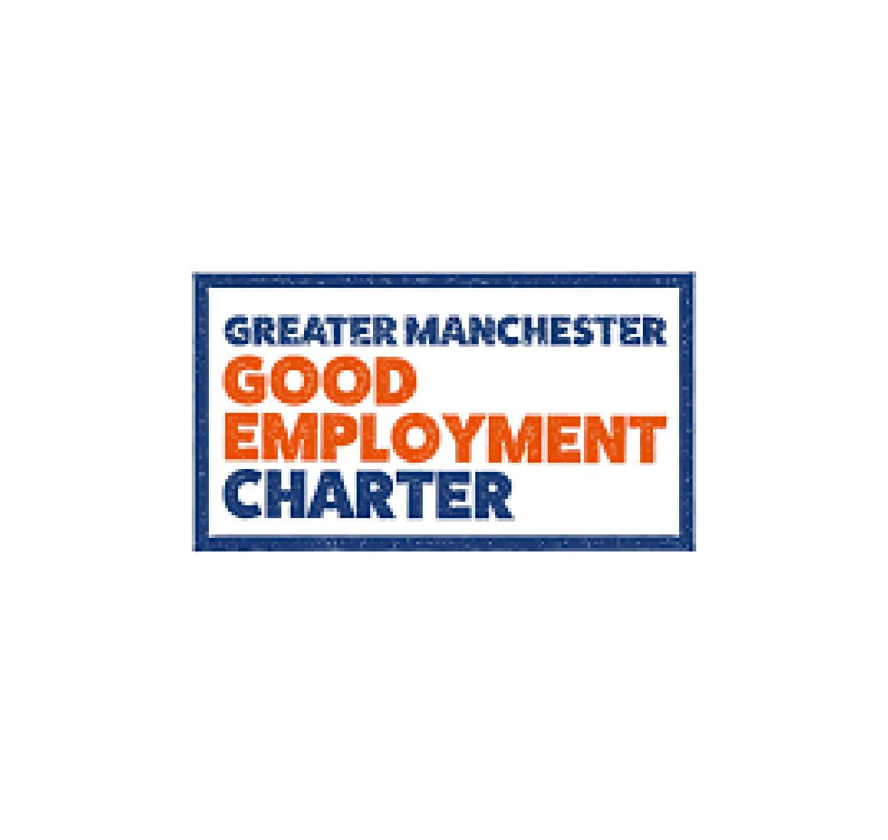 The logo for the greater manchester good employment charter.